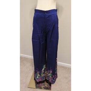 Johnny Was Lauchlen Placement Floral Silk Pants